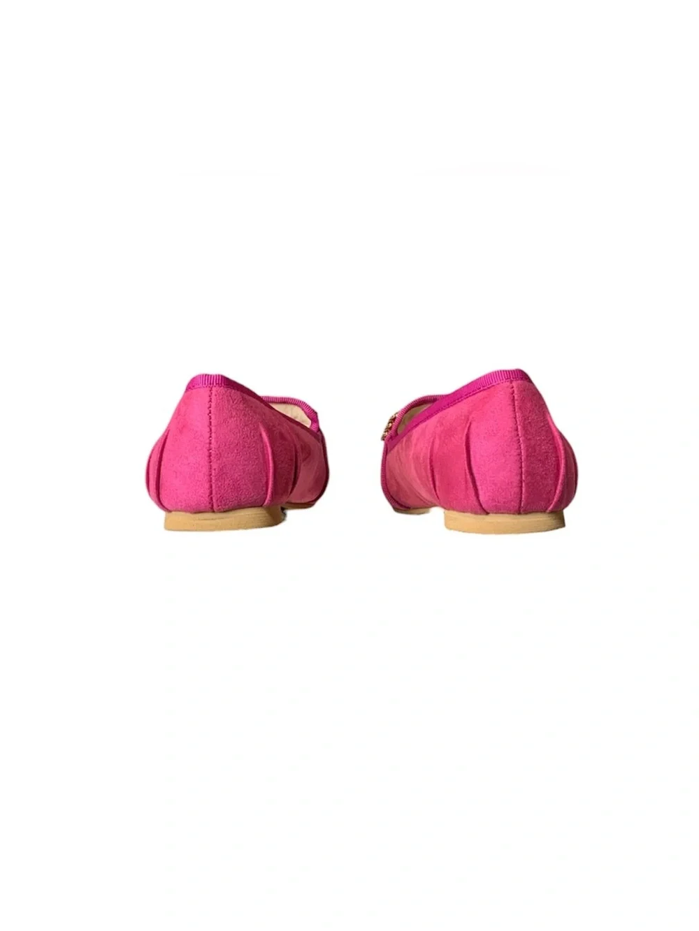 Tinstree Fushia Suede Ballet Flats